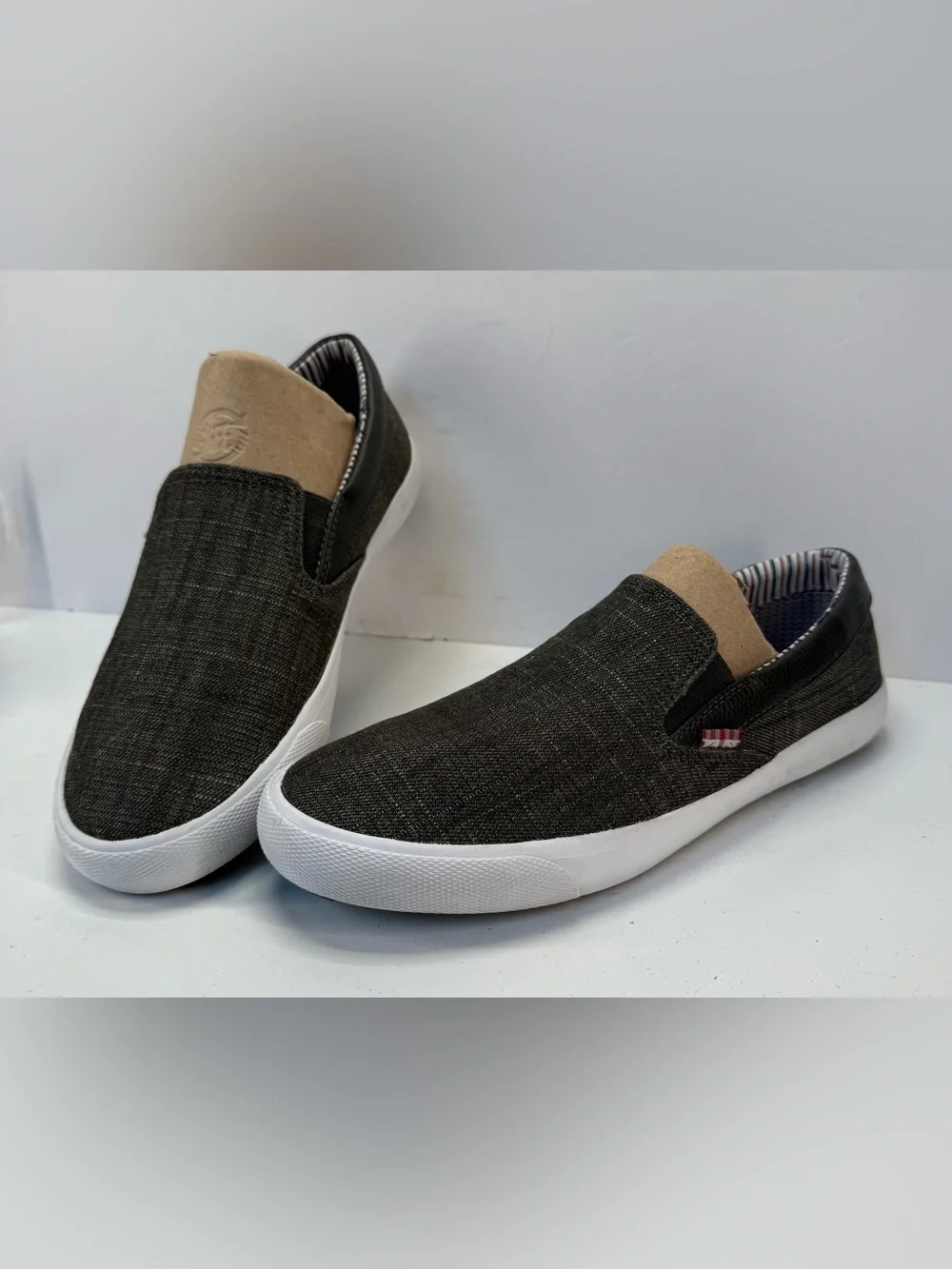 Ben Sherman Percy Men's Slip-On Casual sneaker in Dark Denim Charcoal size 9.5